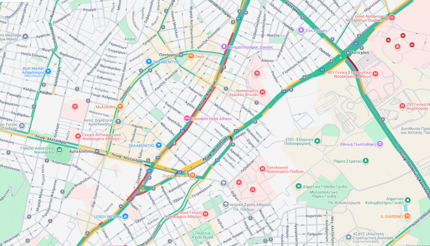 Τροχαίο στην Κηφισίας στο ύψος των Αμπελοκήπων - Τραυματίστηκε ελαφρά ένας ανήλικος