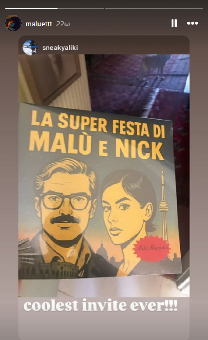 Ο Νικόλας Νιάρχος και η Μαλού Ντάλα Πίκολα γιόρτασαν με συγγενείς και φίλους τον έρωτά τους στη Ρώμη