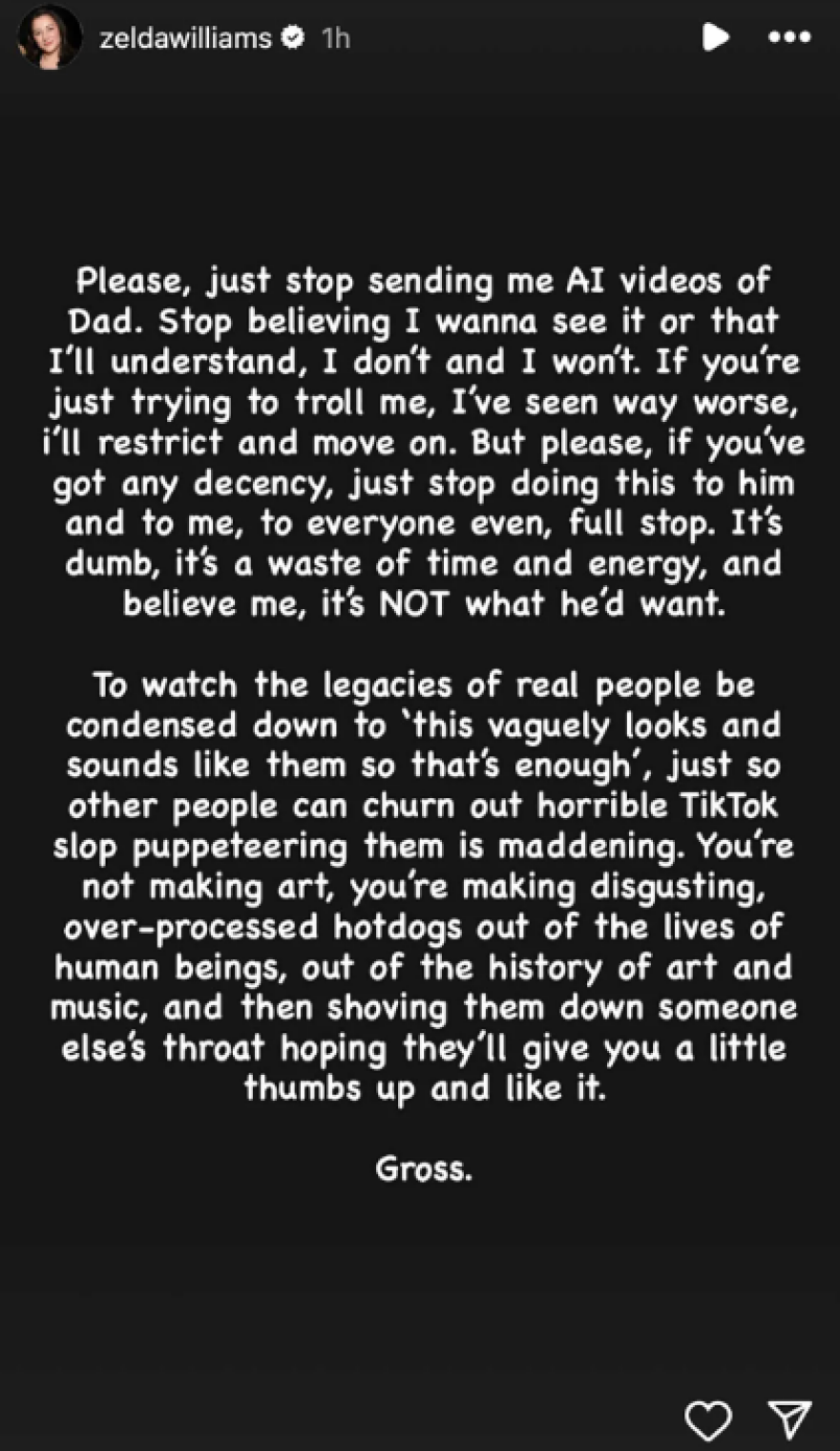 Ξεσπά η κόρη του Ρόμπιν Γουίλιαμς: Σταματήστε να μου στέλνετε βίντεο με τον μπαμπά που έχουν δημιουργηθεί με AI, είναι αηδιαστικά
