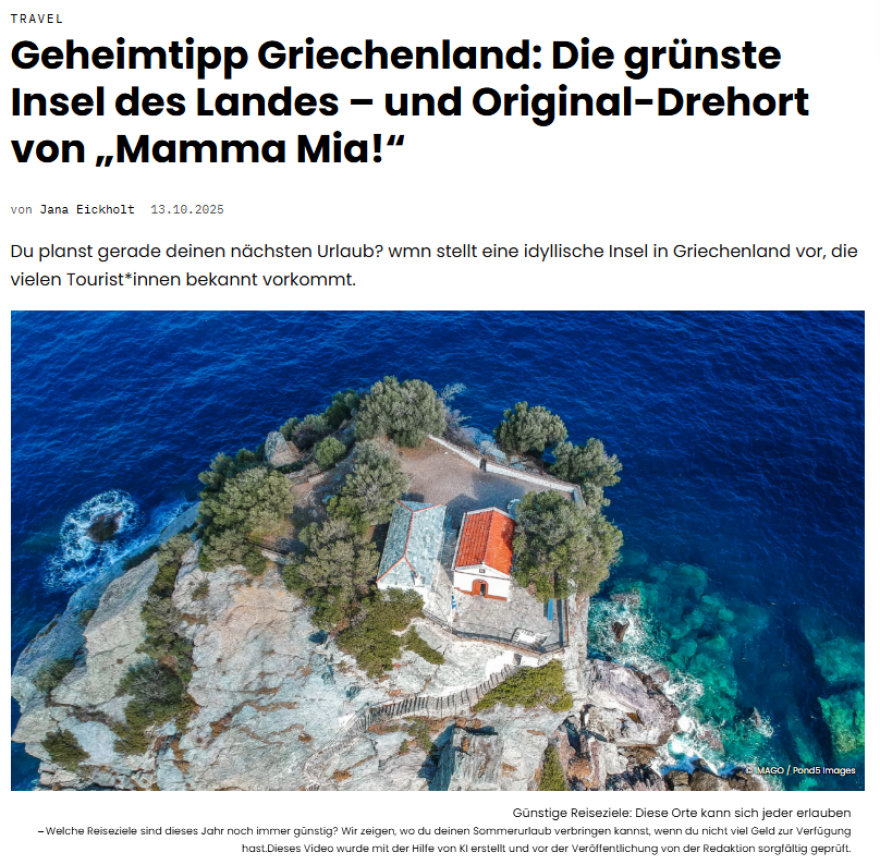 Σκόπελος: Οι Γερμανοί ανακαλύπτουν τον πιο πράσινο «μυστικό» προορισμό της Ελλάδας για το 2026