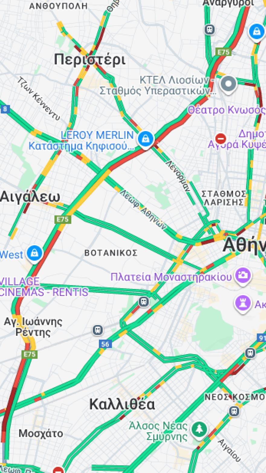 Καραμπόλα τριών αυτοκινήτων στον Κηφισό, αυξημένη κίνηση στο σημείο