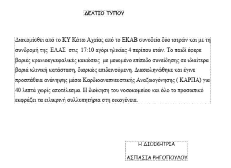 Αγκαλιά έπεσαν ο 3χρονος και ο 25χρονος από τη μάντρα στην Αχαΐα - Πώς έγινε το τραγικό δυστύχημα