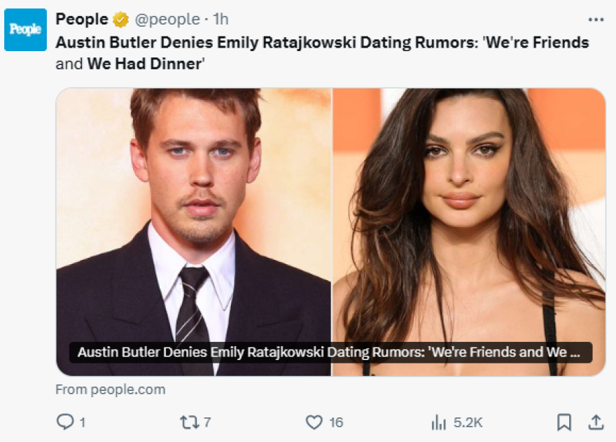 O Όστιν Μπάτλερ ξεκαθαρίζει ότι δεν υπήρξε ποτέ ζευγάρι με την Έμιλι Ραταϊκόφσκι: Είμαστε φίλοι