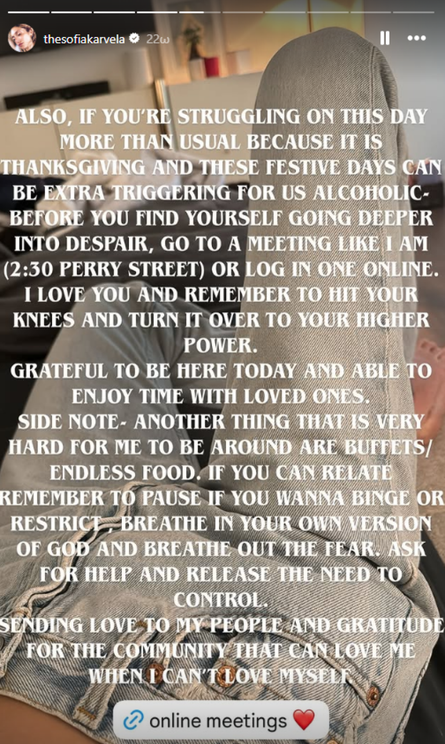 Σοφία Καρβέλα: Οι γιορτινές μέρες μπορεί να είναι ιδιαίτερα δύσκολες για εμάς τους αλκοολικούς
