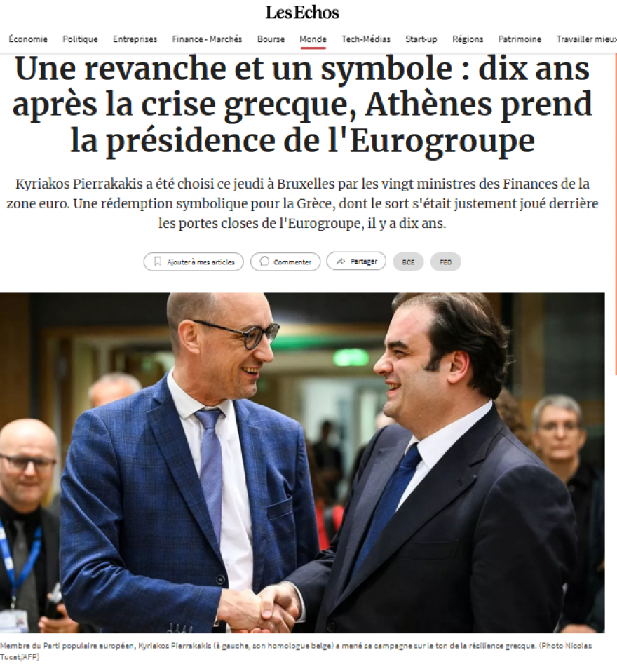 «Η εκδίκηση  και η εξιλέωση της Αθήνας»: Τα διεθνή ΜΜΕ για την εκλογή Πιερρακάκη στο Eurogroup
