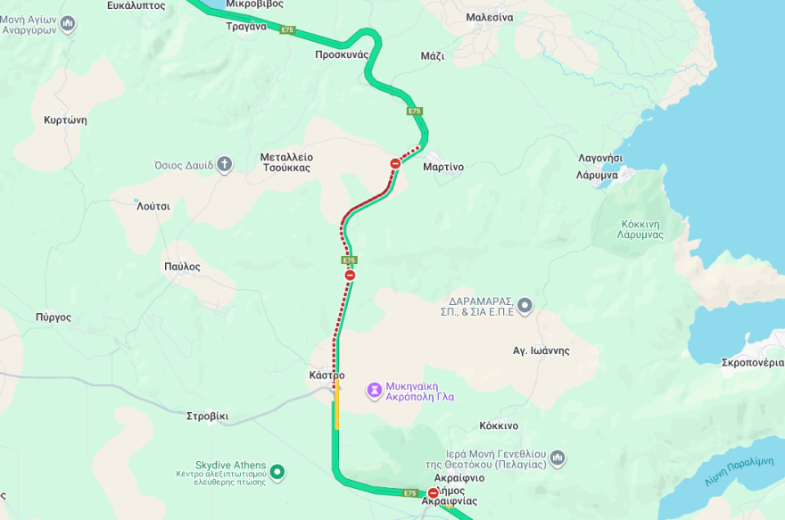 Ταλαιπωρία στην Εθνική Οδό μεταξύ Κάστρου και Μαρτίνου και στα δύο ρεύματα
