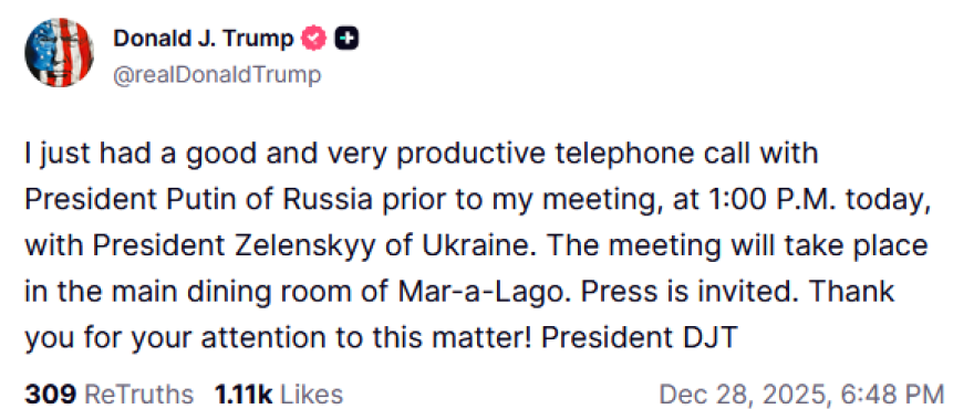 «Καλή και παραγωγική» τηλεφωνική επικοινωνία Τραμπ και Πούτιν πριν τη συνάντηση με τον Ζελένσκι