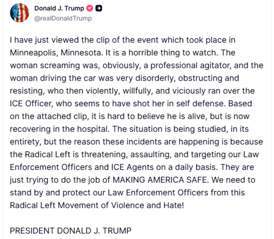 Οργή στη Μινεάπολη μετά τον εν ψυχρώ πυροβολισμό 37χρονης από πράκτορες της ICE: Επαγγελματίας ταραξίας το θύμα, λέει ο Τραμπ