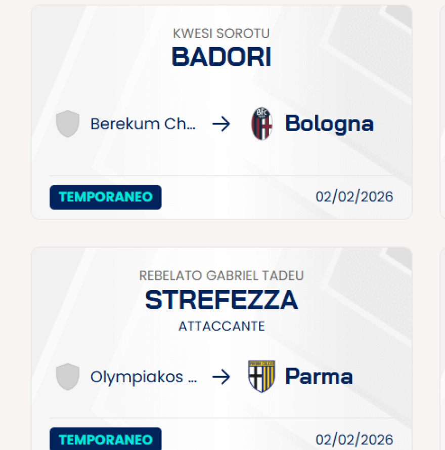 Η Πάρμα ανακοίνωσε τον δανεισμό του Στρεφέτσα από τον Ολυμπιακό