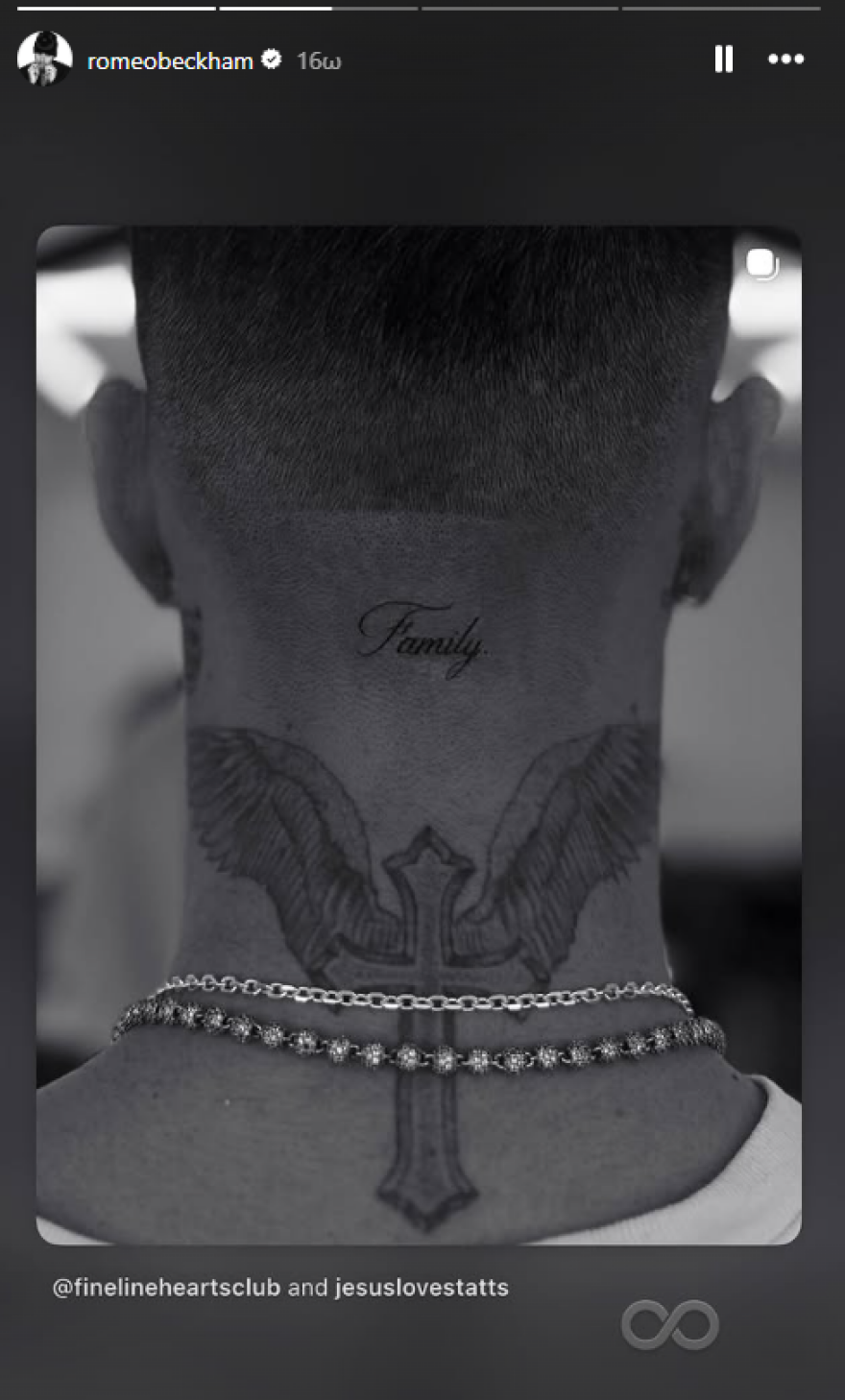 Ο Ρομέο Μπέκαμ έκανε τατουάζ για την οικογένειά του, ενώ ο Μπρούκλιν καλύπτει τα δικά του