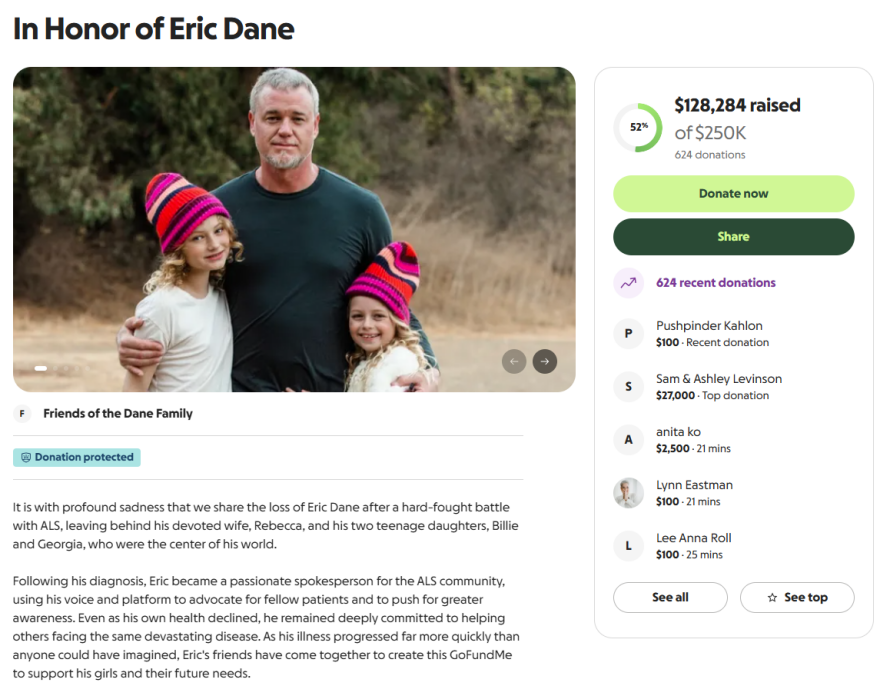 Μαζεύουν χρήματα για τις έφηβες κόρες του Έρικ Ντέιν μετά τον θάνατό του: «Ήταν το κέντρο του κόσμου του»