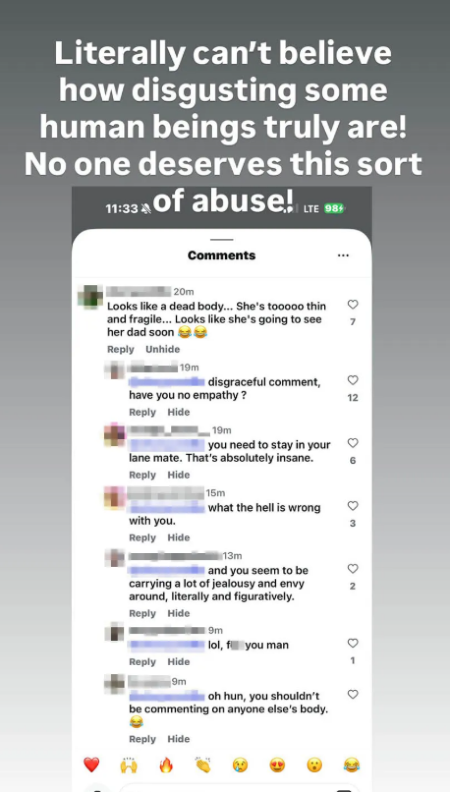 Γράφουν στην Κέλι Όσμπoρv ότι είναι πολύ αδύνατη και εύθραυστη: Κανείς δεν αξίζει τέτοια κακοποίηση, απαντάει