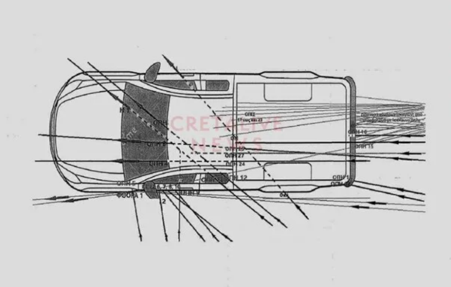 Βορίζια: Το διάγραμμα των πυρών στο αυτοκίνητο του Φανούρη Καργάκη, από τα αριστερά η φονική βολή