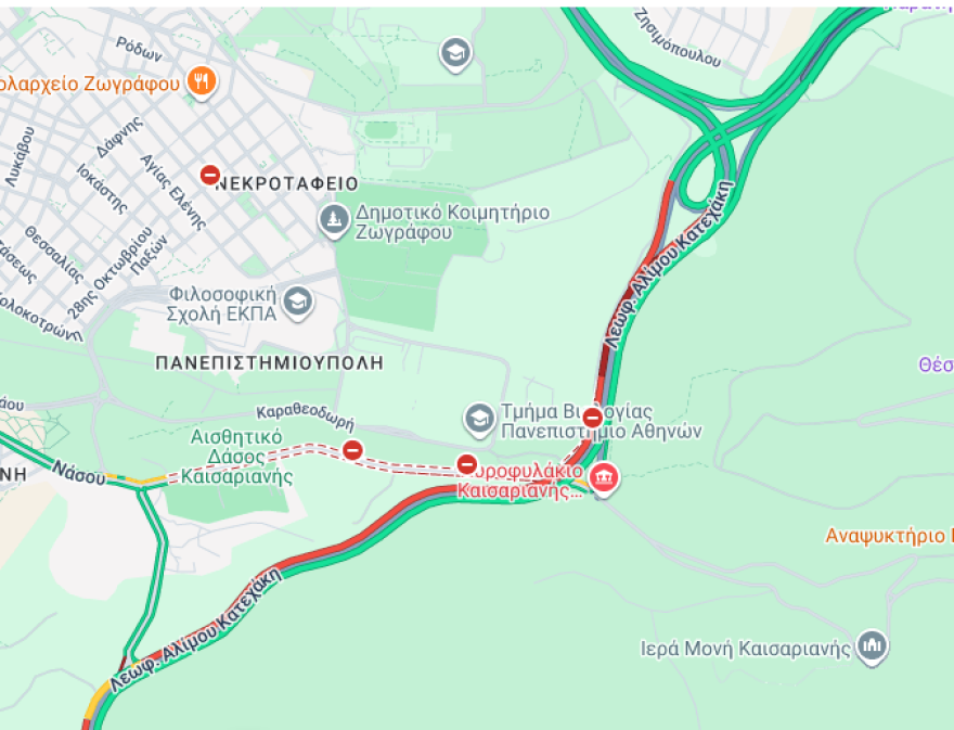 Τροχαίο στην Αλίμου-Κατεχάκη, αυξημένη η κίνηση στο ρεύμα προς Ηλιούπολη