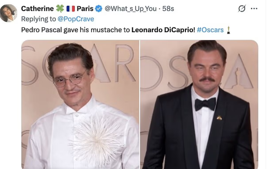 Λεονάρντο Ντι Κάπριο: Τα σχόλια για το μουστάκι του στα Όσκαρ 2026 - Φαίνεται τόσο σeξι, γράφουν