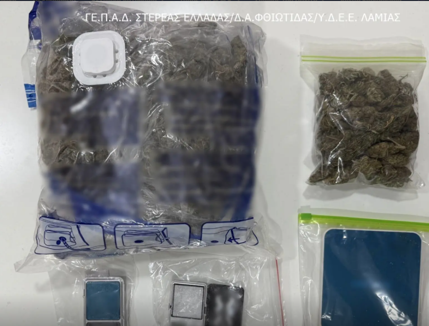 Δύο συλλήψεις στη Λαμία για ναρκωτικά και όπλα: Κατασχέθηκαν κοκαΐνη, όπλα και 6.250 ευρώ, δείτε φωτογραφίες