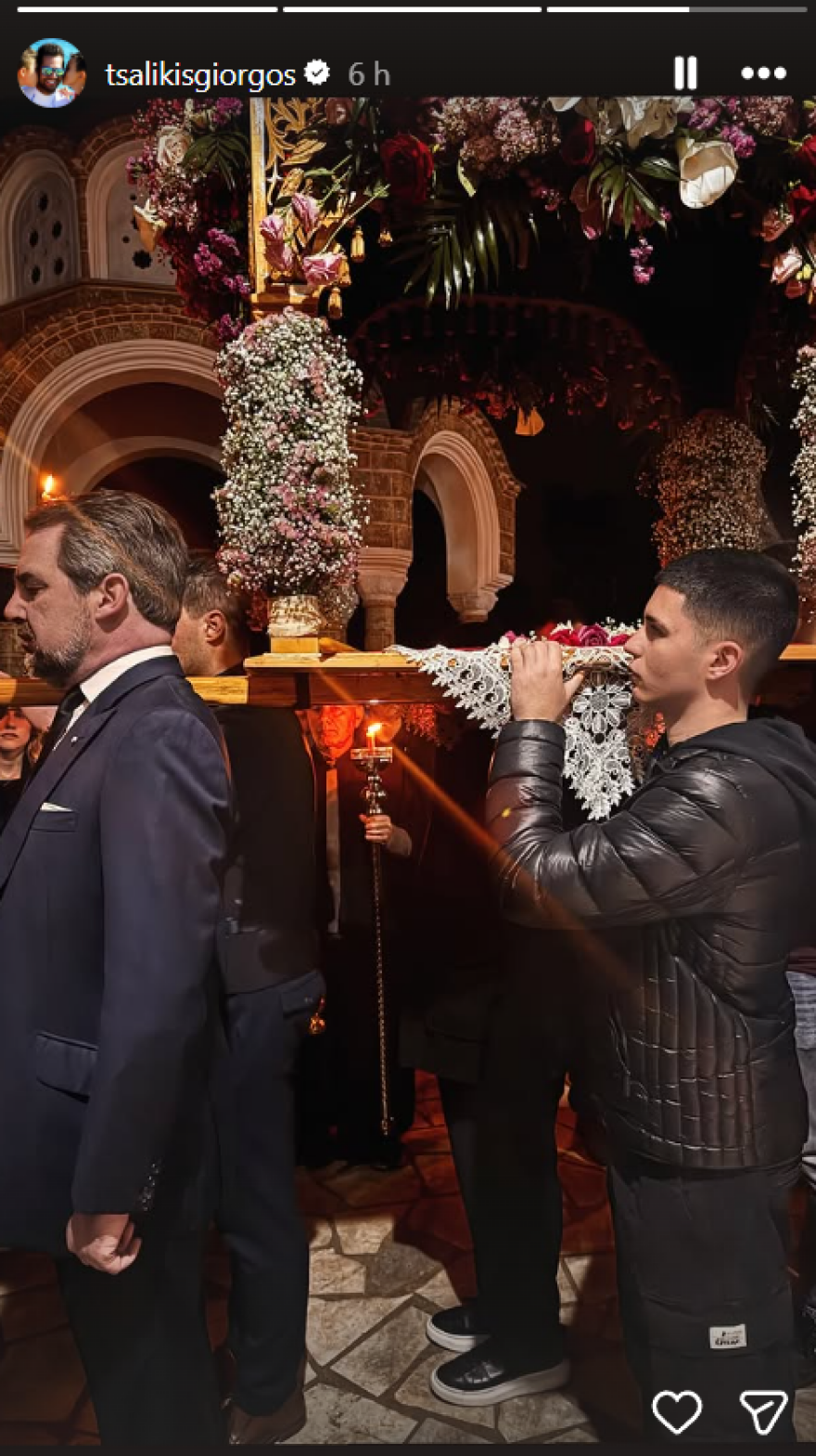 Γιώργος Τσαλίκης: Κρατήσαμε με τους γιους μου, τον Νικόλαο Ντε Γκρες και άλλους πιστούς τον Επιτάφιο