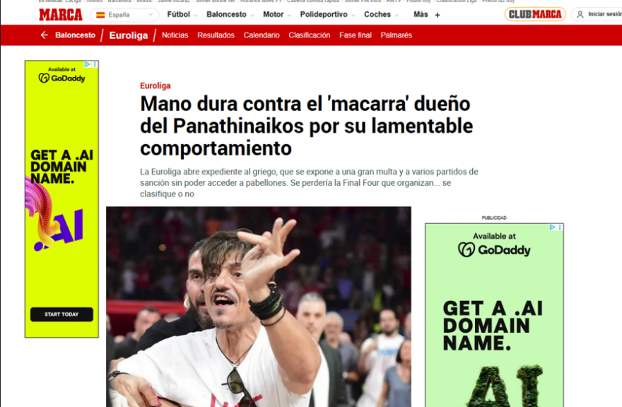 Η MARCA χαρακτήρισε «τραμπούκο» τον Δημήτρη Γιαννακόπουλο 
