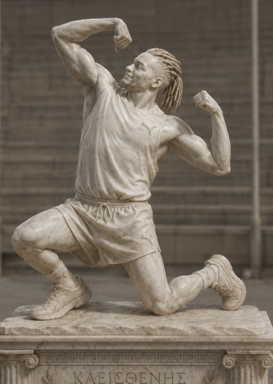 Συμβολική κίνηση από τους διοργανωτές του Diamond League: Έκαναν τον Καραλή αρχαιοελληνικό άγαλμα, δείτε φωτογραφία 