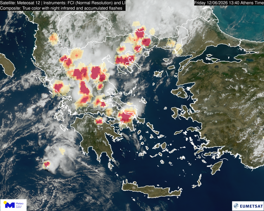 Χαλάζι, καταιγίδες και κεραυνοί σε Αττική, Καστοριά, Φθιώτιδα και Λάρισα: Ποιες περιοχές θα επηρεαστούν τις επόμενες ώρες