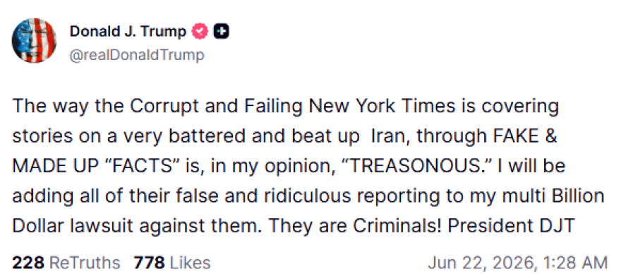 Τραμπ κατά New York Times: Απειλεί με διεύρυνση της αγωγής δισεκατομμυρίων δολαρίων 