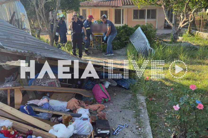 Οδηγός έχασε τον έλεγχο του φορτηγού επειδή τον τσίμπησε έντομο και έπεσε πάνω σε αποθήκες στα Λεχαινά
