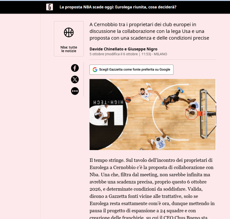 Euroleague: Το τελεσίγραφο του NBA, ο δεύτερος όρος που έθεσε και πως επηρεάζονται ΠΑΟΚ και Άρης