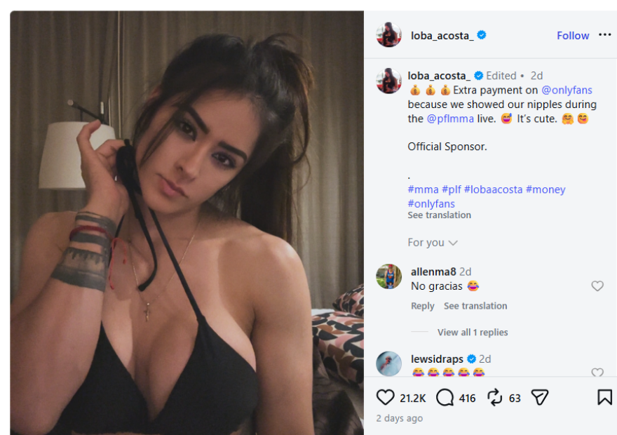 Αθλήτρια του ΜΜΑ κέρδισε $500.000 από το OnlyFans μετά την αποκάλυψη του στήθους της κατά τη διάρκεια αγώνα, δείτε βίντεο