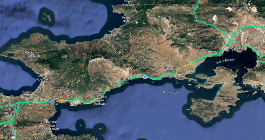 Αυξημένη η κίνηση σε Κινέτα και Μέγαρα στην Εθνική Οδό Αθηνών - Κορίνθου, επιστρέφουν στην Αθήνα οι εκδρομείς του τριημέρου